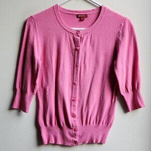 Merona Pink Feminine Button Down Cardigan Size Small